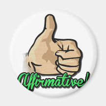 (Estoy de acuerdo) diseño afirmativo del vintage Iman Para Frigorífico