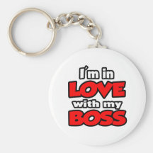 Estoy en amor con mi Boss Llavero Personalizado