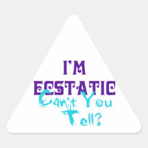 ¿Estoy extático no puedo usted decir? Pegatinas De Triangulo