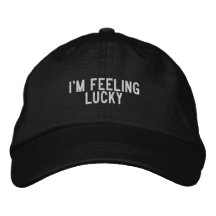 estoy sintiendo afortunado gorra de beisbol bordada
