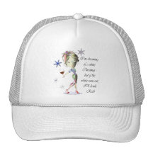 Estoy soñando con el navidad blanco, regalo divert gorra