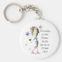 Estoy soñando con el navidad blanco, regalos chist llaveros personalizados