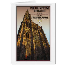 Estrasburgo - catedral Notre Dame Tarjetón