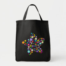 Estrella bonita de la flor bolsa de mano