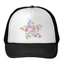 Estrella bonita de la flor gorro de camionero