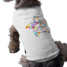 Estrella bonita de la flor ropa para mascota