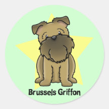 Estrella Bruselas Griffon de Kawaii Pegatinas