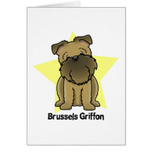 Estrella Bruselas Griffon de Kawaii Tarjetón