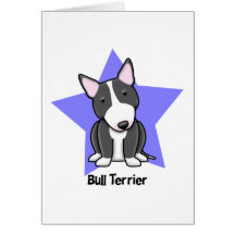 Estrella BW bull terrier de Kawaii Tarjetas