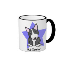 Estrella BW bull terrier de Kawaii Taza De Café