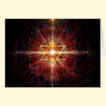 Estrella con el corazón tarjetas