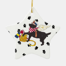 Estrella de cerámica de capitán Labrador de los án Ornamentos Para Reyes Magos