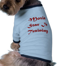 Estrella de cine en el entrenamiento ropa de mascota