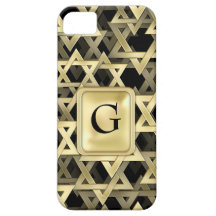 Estrella de David de oro iPhone 5 Protector