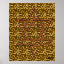 ESTRELLA DE DAVID DE ORO POSTER