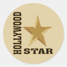 Estrella de Hollywood Pegatina Redonda