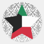 Estrella de Kuwait Pegatina Redonda