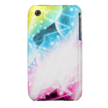 Estrella de la luz de las estrellas brillante Case-Mate iPhone 3 funda