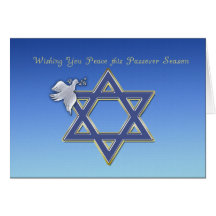 Estrella de la paloma del Passover Tarjeton