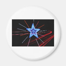 Estrella de neón de la carretera imanes para frigoríficos
