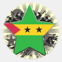 Estrella de Sao Tome and Principe Etiqueta