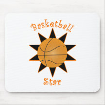 Estrella del baloncesto alfombrilla de ratones
