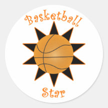 Estrella del baloncesto pegatina