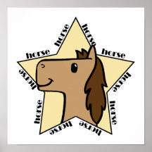 Estrella del caballo posters