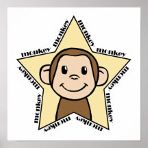 Estrella del mono posters