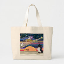 Estrella del navidad - perro pastor de Shetland (B Bolsa De Mano
