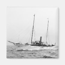 Estrella del norte del yate del vapor, 1900s tempr imanes  