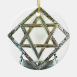 ESTRELLA DEL ORNAMENTO DE DAVID JÁNUCA ADORNOS DE NAVIDAD