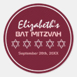 Estrella del palo Mitzvah del modelo de David Etiqueta