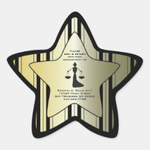 Estrella del pegatina L004 - diseño de señora Just
