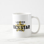 Estrella del rock del abogado por noche tazas
