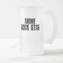 Estrella del rock del animado taza