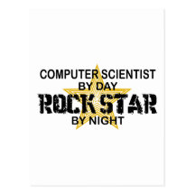 Estrella del rock del informático postales