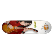 Estrella del rock del vector patines 