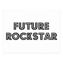 Estrella del rock futura tarjeta postal