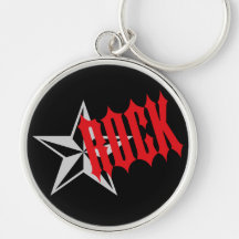Estrella del rock llaveros