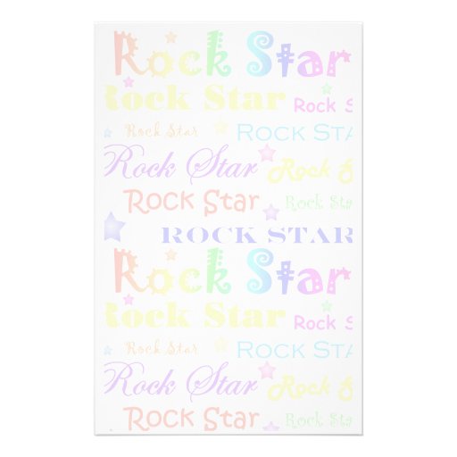 Estrella del rock  papeleria de diseño
