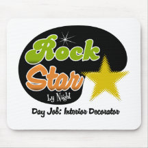 Estrella del rock por noche - decorador de interio alfombrilla de ratón