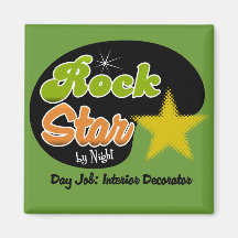 Estrella del rock por noche - decorador de interio iman de nevera