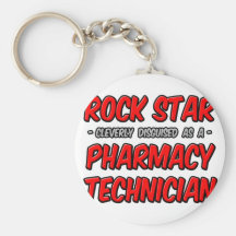 Estrella del rock. Técnico de la farmacia Llaveros Personalizados