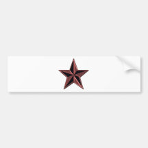 Estrella del rosa y del negro etiqueta de parachoque