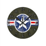 Estrella del vintage del cuerpo de aire del ejérci relojes de pared