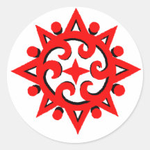 Estrella Etiquetas Redondas