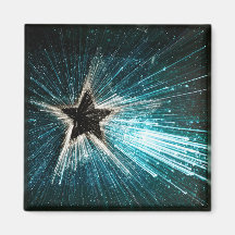 Estrella fugaz del reflejo imán para frigorifico