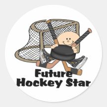 Estrella futura del hockey pegatina
