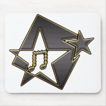 Estrella Mousepad de la música de la fanfarronería Tapete De Ratón